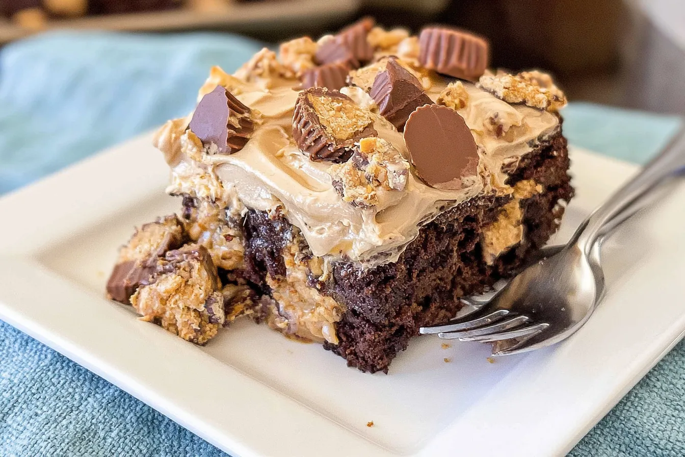 Reese’s Peanut Butter Cup Poke Cake: A Dessert Dream Come True 4 Reese’s Peanut Butter Cup Poke Cake