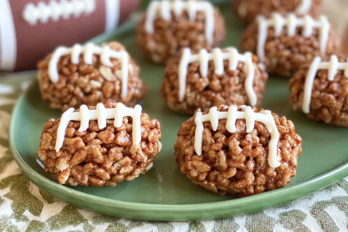 Rice Krispie Treat Footballs: Delicious Game Day Treats! 4 Rice Krispie Treat Footballs