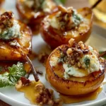 Roasted Pears with Goat Cheese & Maple Walnut Drizzle Plate