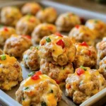 Rotel Cream Cheese Sausage Balls: Irresistibly Delicious Treats 5 Rotel Cream Cheese Sausage Balls on a Platter