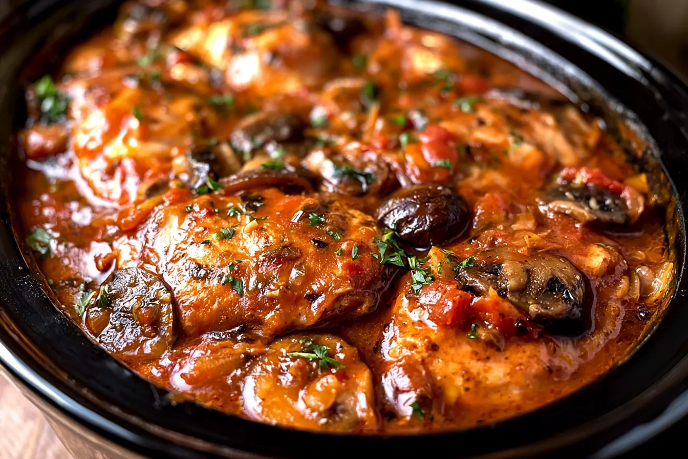 Slow Cooker Chicken Cacciatore 