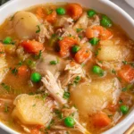 Slow Cooker Fall Chicken Stew in a Bowl