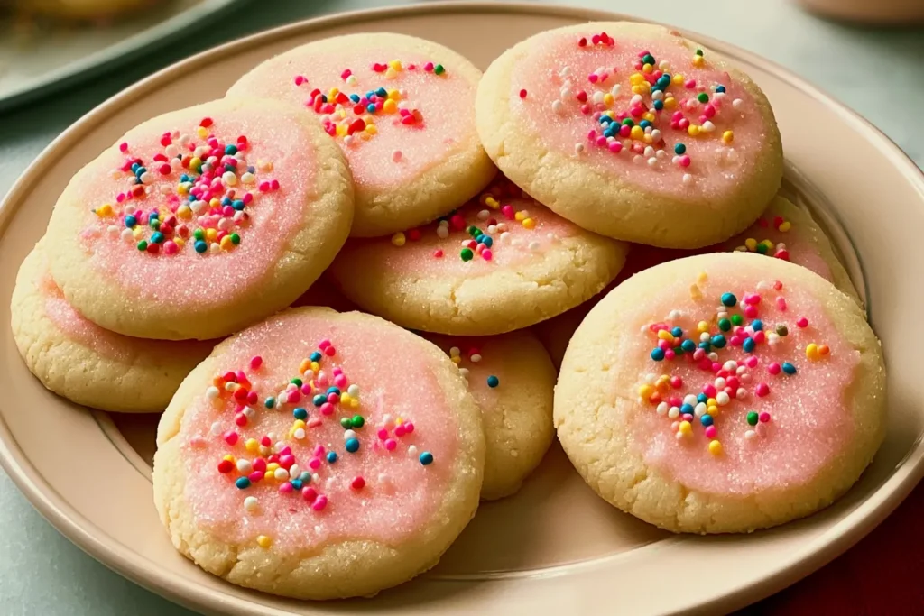 Delicious Soft Sugar Cookies on a Plate