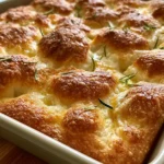 Bubbly and Crispy Sourdough Focaccia Bread Freshly Baked