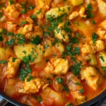 Spanish Fish Stew with Potatoes in a Cozy Bowl