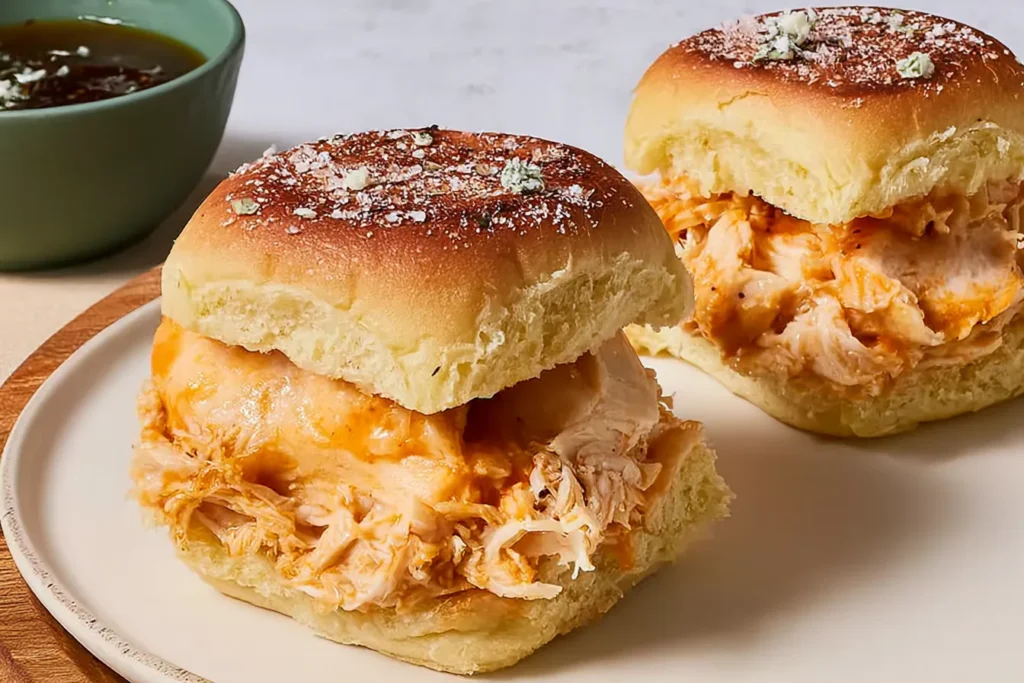 Delicious Spicy Buffalo Chicken Sliders Ready to Serve