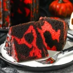 Spooky Halloween Marble Cake Decorative Slice