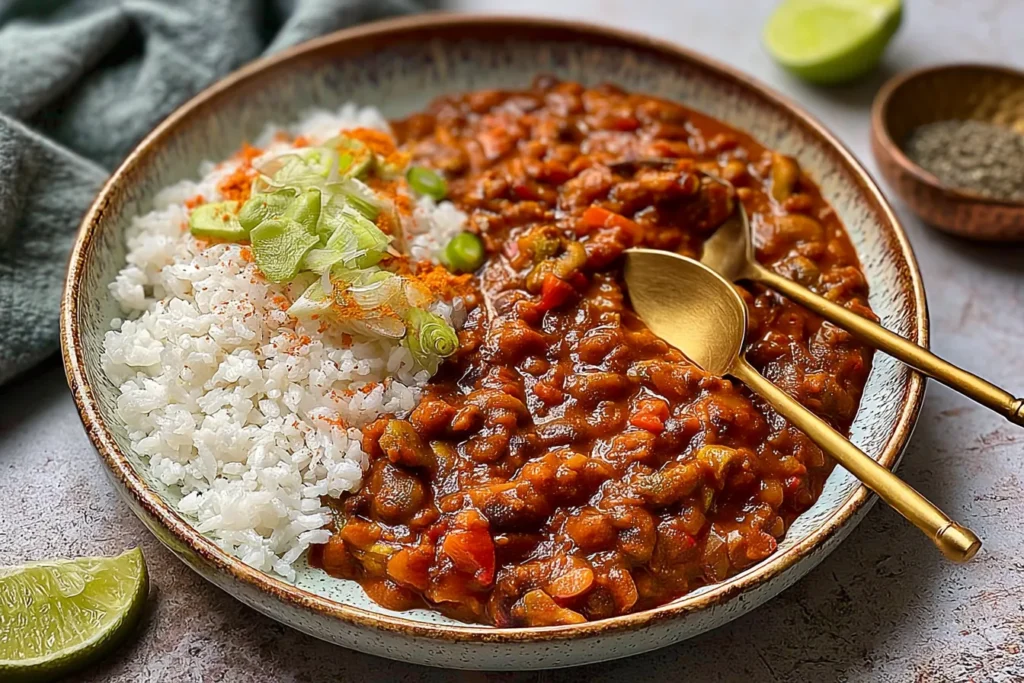 Hearty Vegan Chili in a Bowl