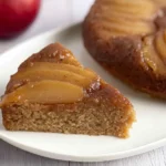 Vegan Gluten-Free Apple Upside Down Cake Slice