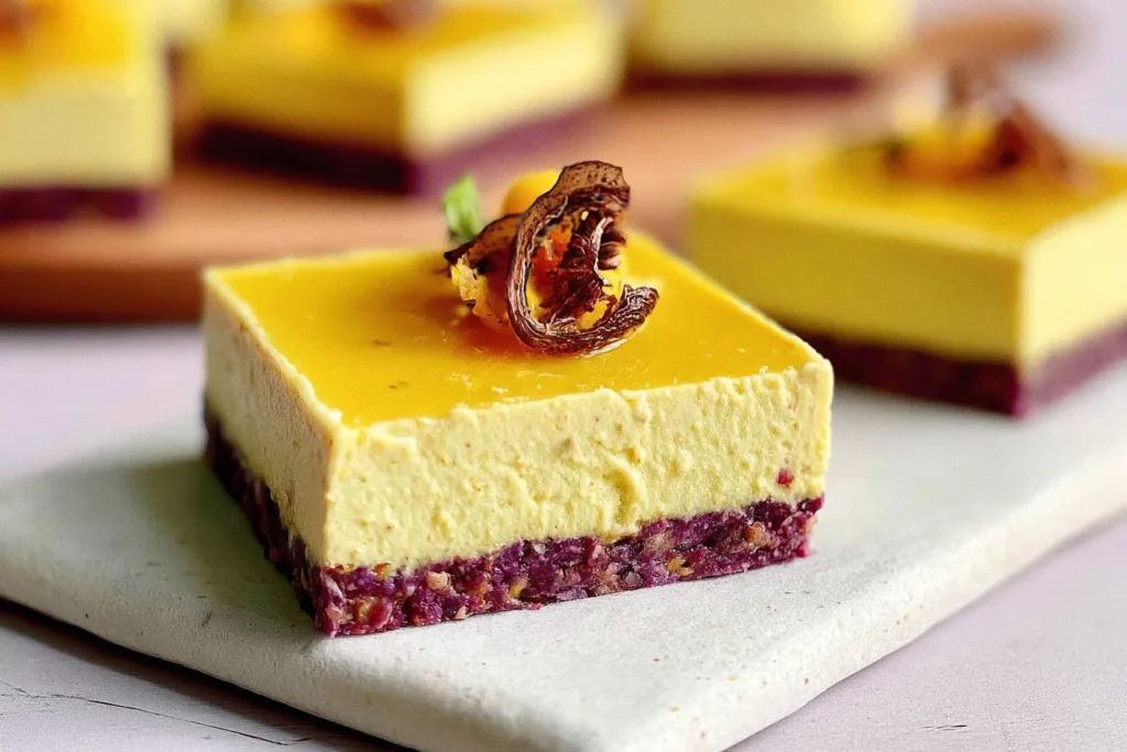 Vegan Mango Cheesecake Bars (no-bake) Recipe Photo