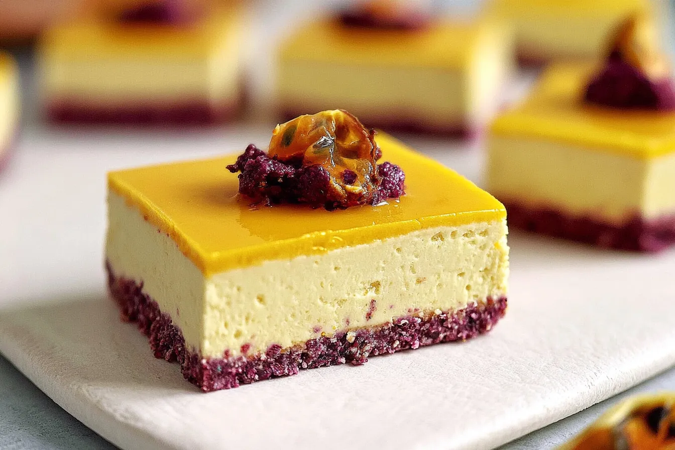 Vegan Mango Cheesecake Bars (no-bake) 