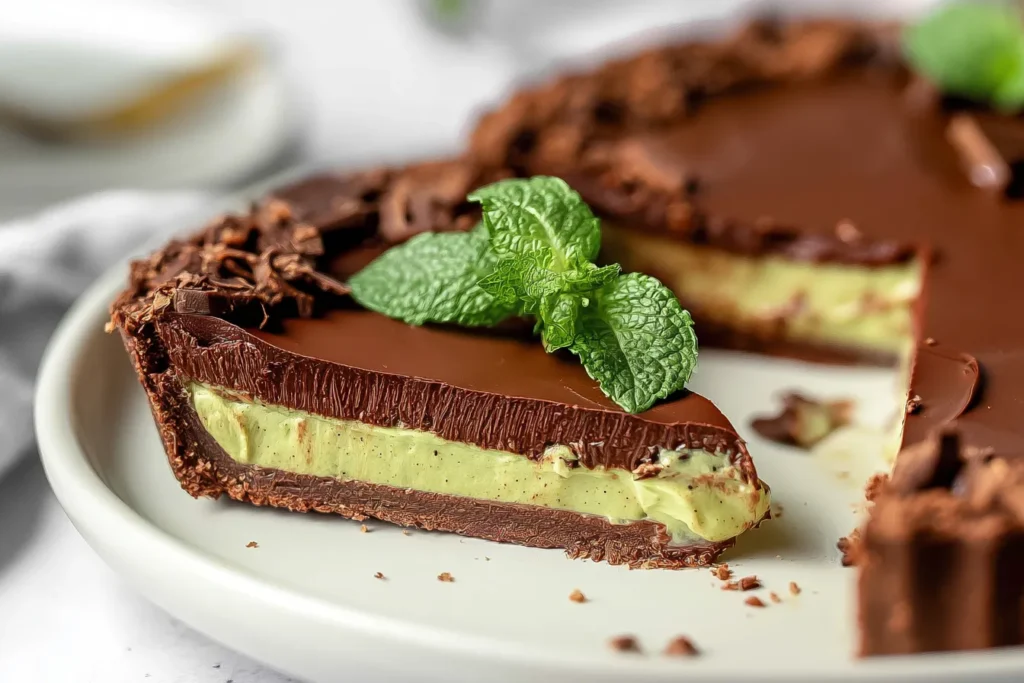 Delicious Vegan Mint Chocolate Tart (GF) Ready to Serve