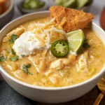 Delicious White Chicken Chili in a Bowl