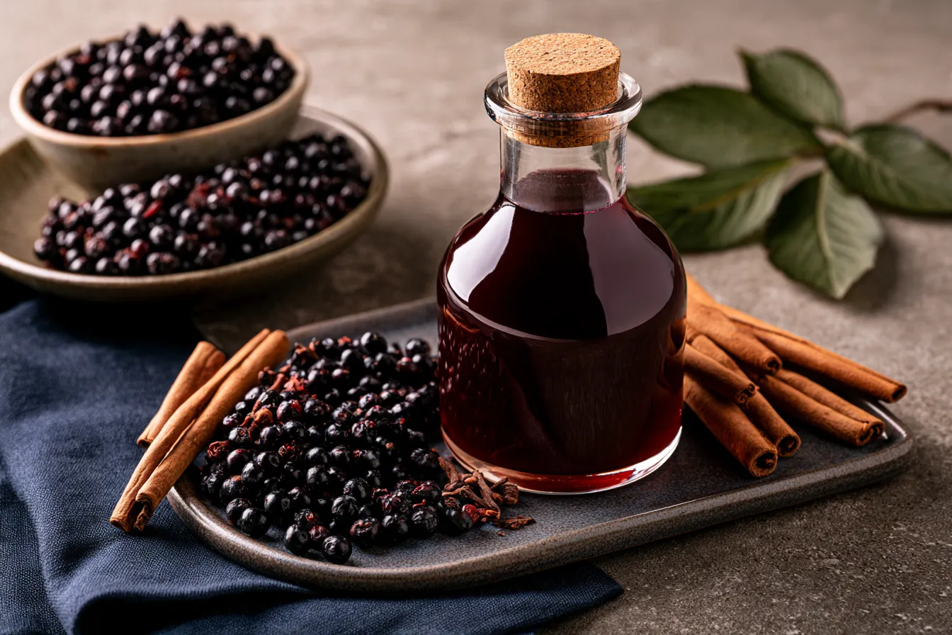 Wholesome Homemade Elderberry Syrup Recipe with Cinnamon and Clove for Immunity Boost