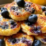 15-Minute Lemon Blueberry Cottage Cheese Pancake Bites