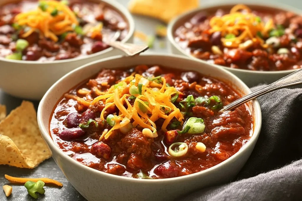 Hearty 5-Star, Award-Winning Beef Chili Bowl