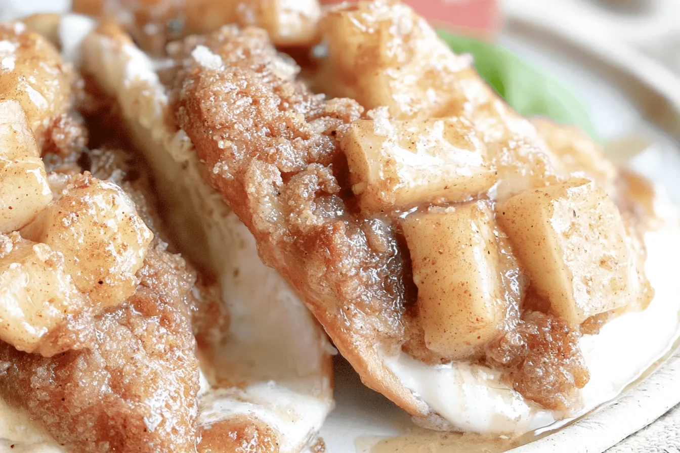Air Fryer Apple Pie Cheesecake Tacos 