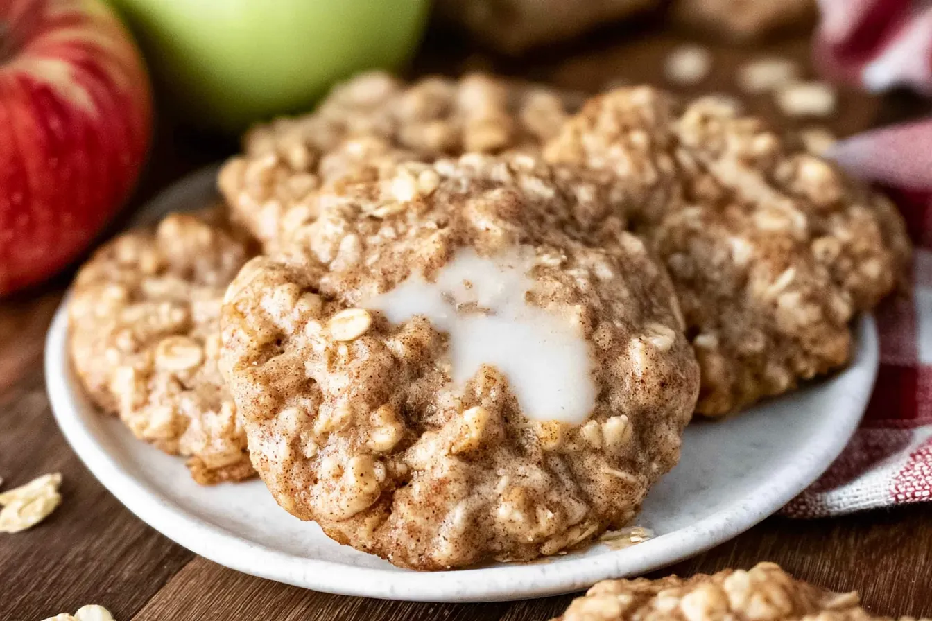 Apple Cinnamon Oatmeal Cookies (gluten-free, dairy-free option) 