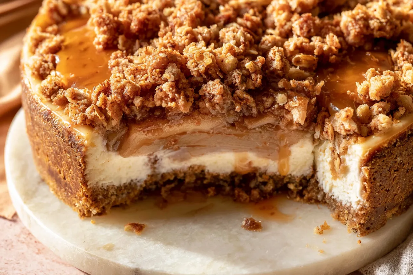 Apple Crumble Cheesecake 