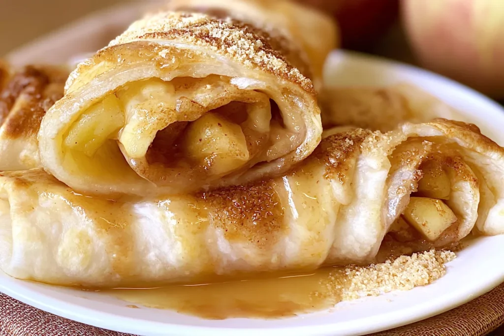 Apple Pie Enchiladas Ready to Serve