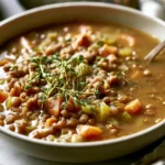 Autumn Lentil Soup in a Bowl: Flavorful and Nourishing