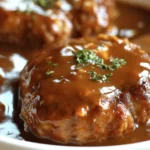 Delicious Homemade Salisbury Steak on a Plate