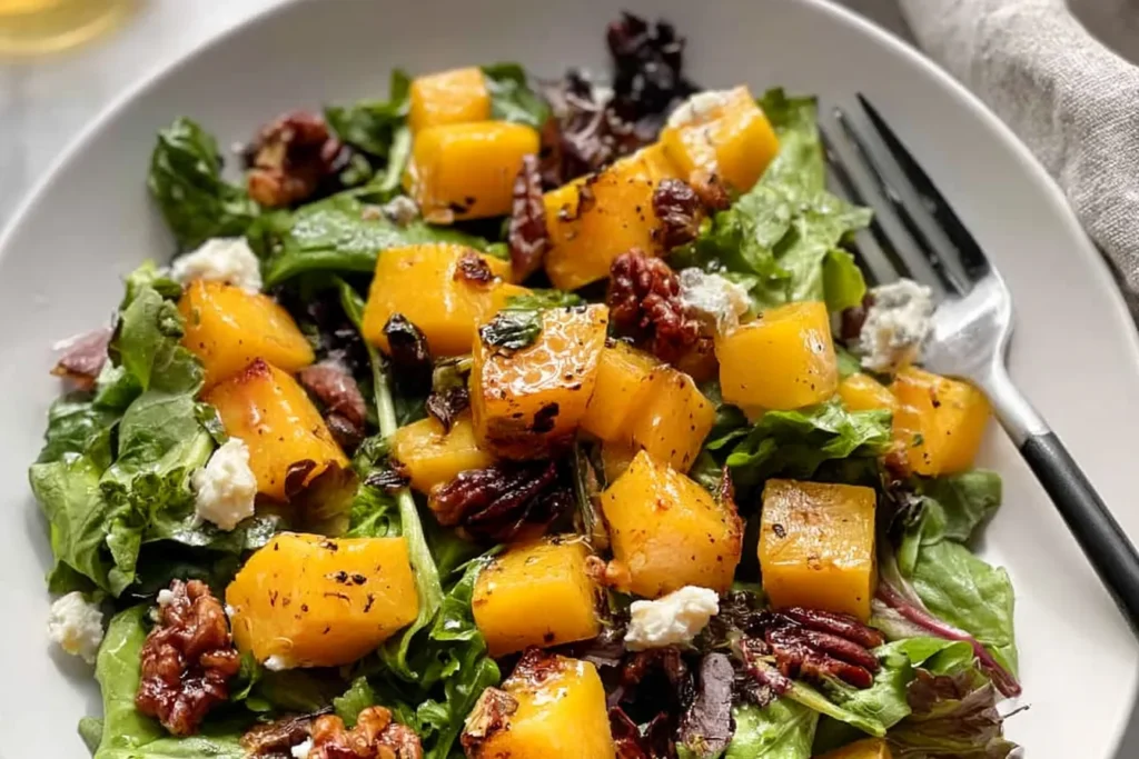 Butternut Squash Salad with Toasted Nuts and Greens