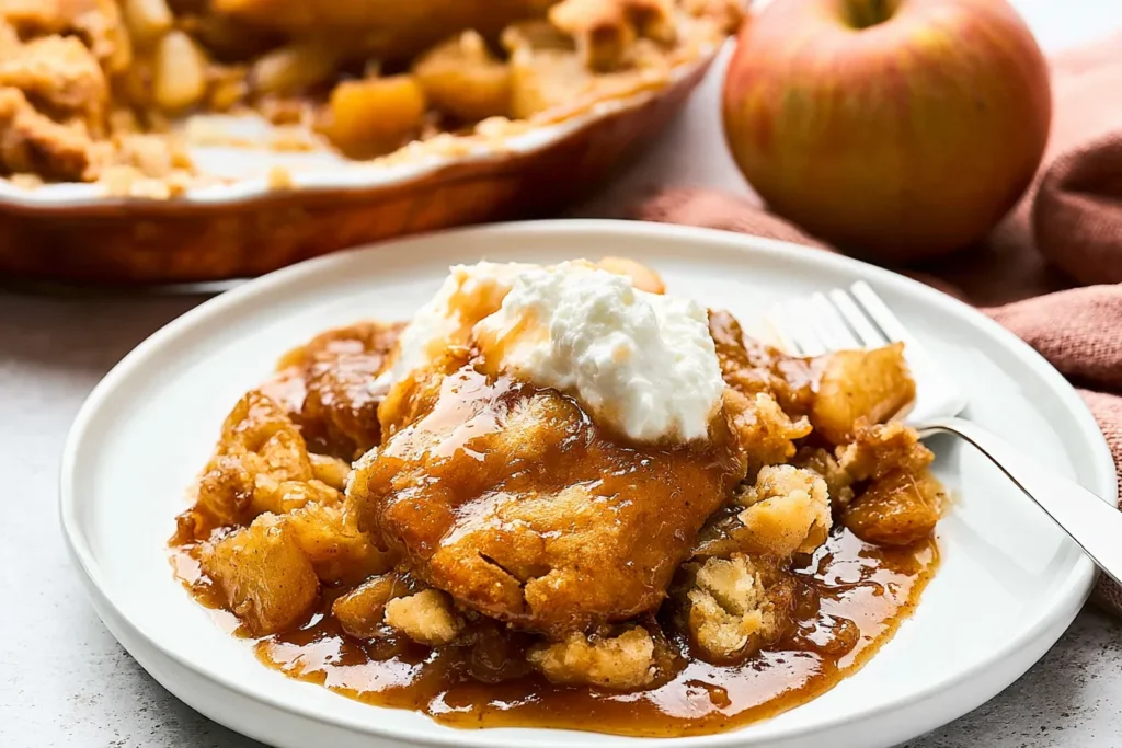 Caramel Apple Cobbler Fresh out of the Oven