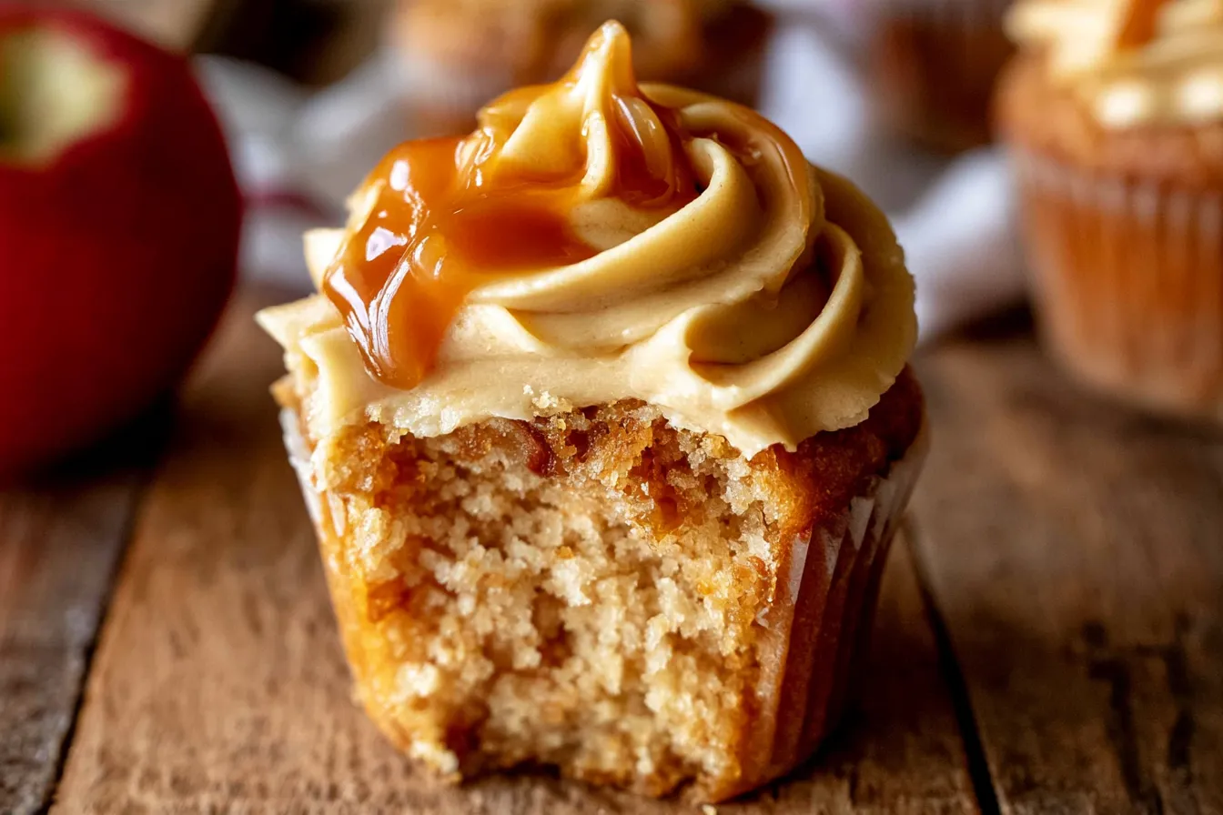 Caramel Apple Cupcakes 