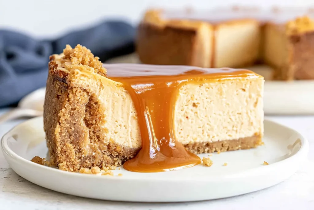 Delicious Caramel Cheesecake Slice