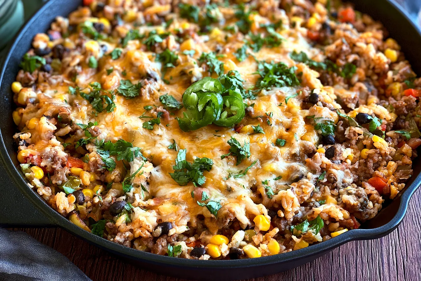 Cheesy Taco Rice Skillet: A Comfort Food Delight 4 Cheesy Taco Rice Skillet