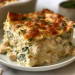 Delicious Chicken Alfredo Lasagna Slice
