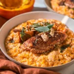 Creamy Chicken and Pumpkin Risotto Bowl