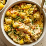 Delicious Chicken and Stuffing Casserole on Table