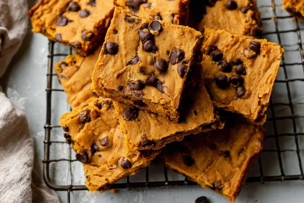 Decadent Chocolate Chip Pumpkin Bars