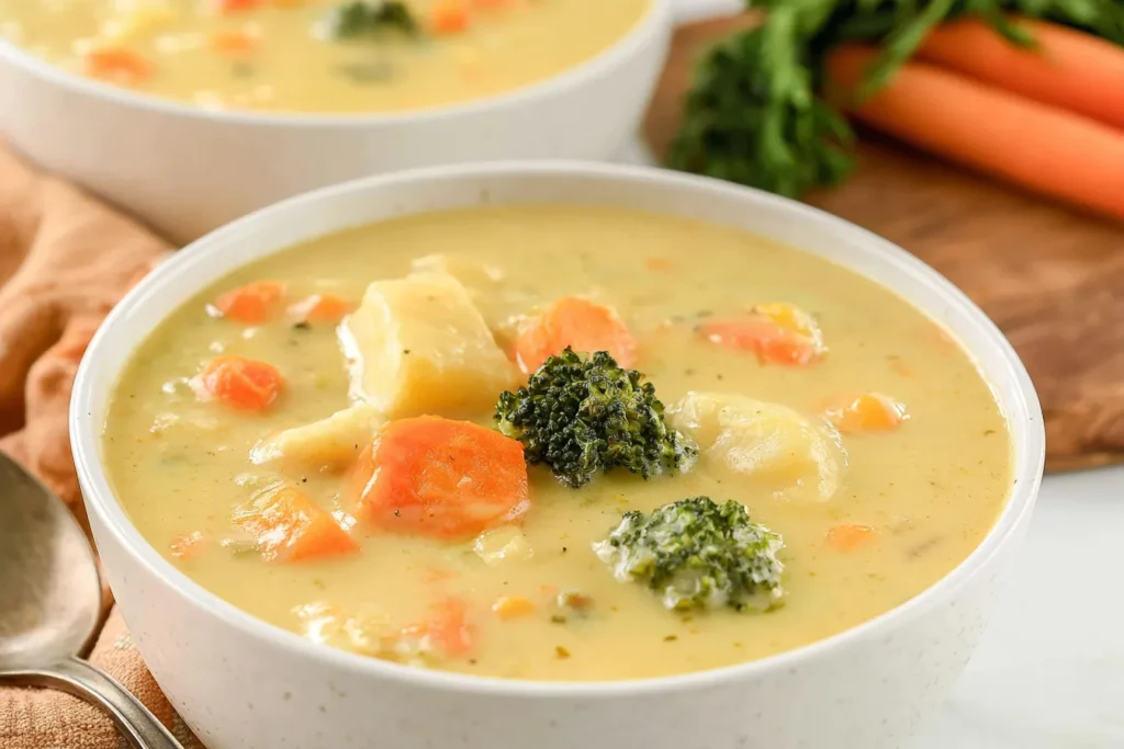 Creamy Vegetable Soup in a Bowl
