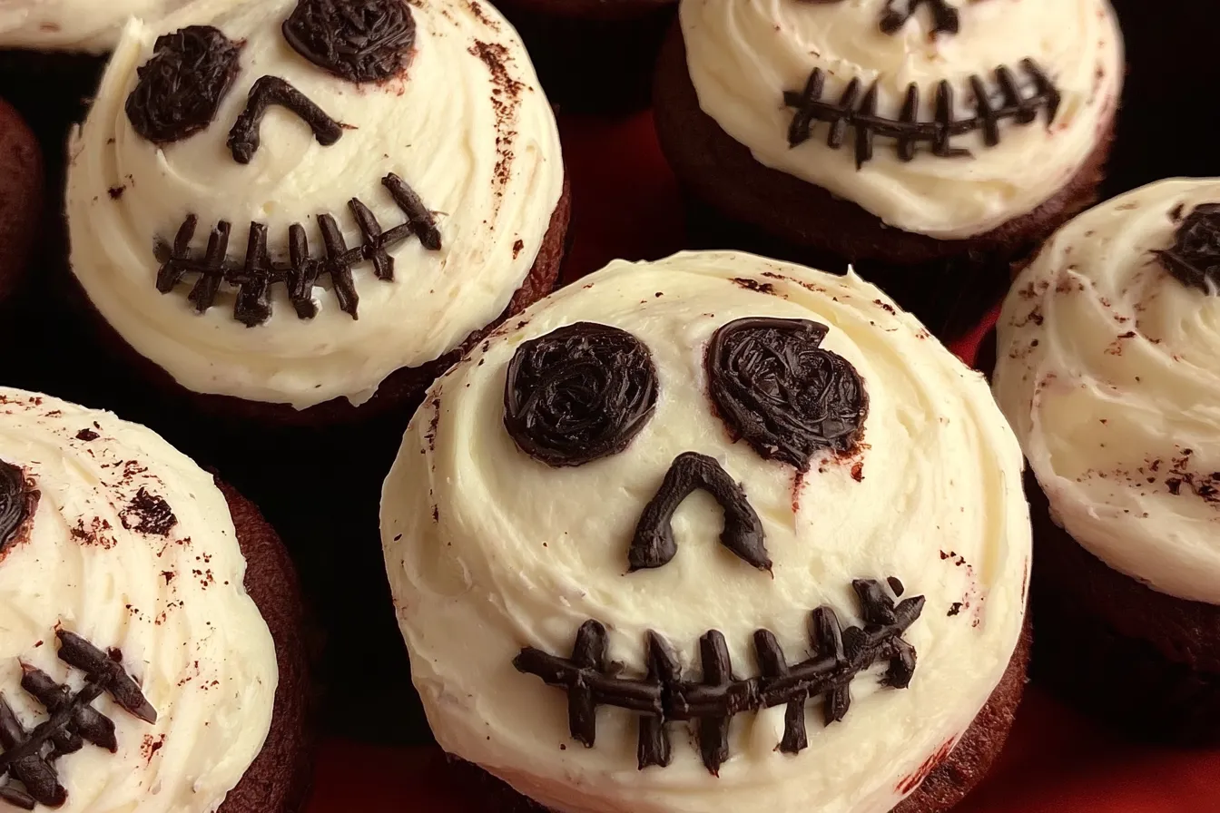 Creepy Halloween Skull Cupcakes 