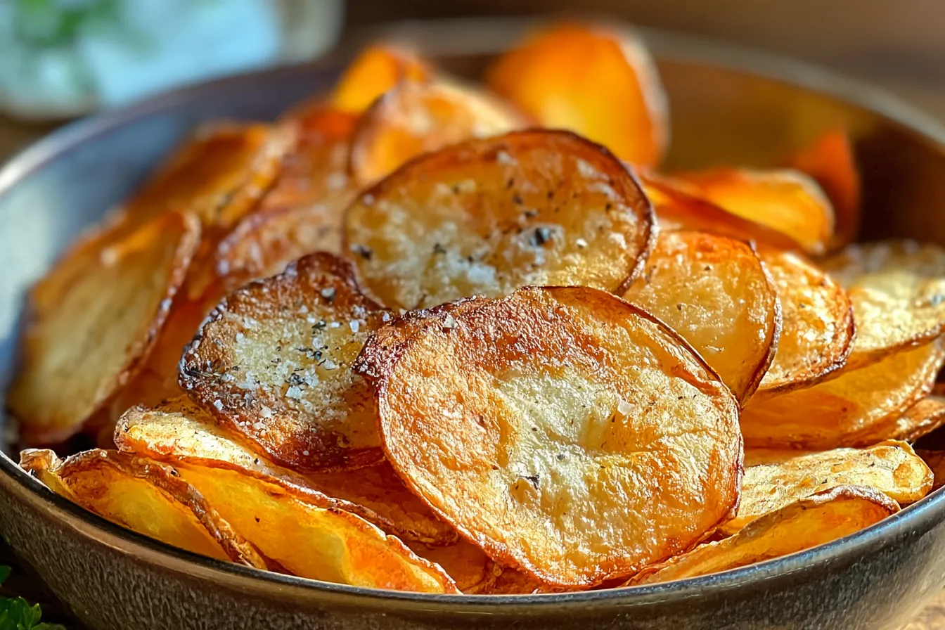 Crispy Air Fryer Potato Chips Recipe | Homemade Snack 