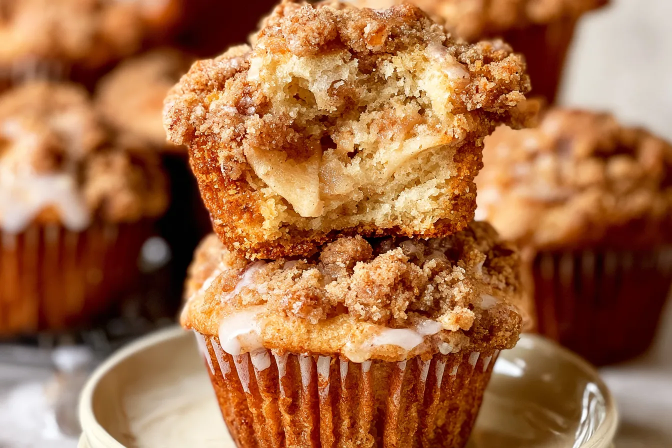Easy Apple Crumble Muffins 
