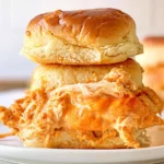 Easy Buffalo Chicken Sliders on Serving Platter