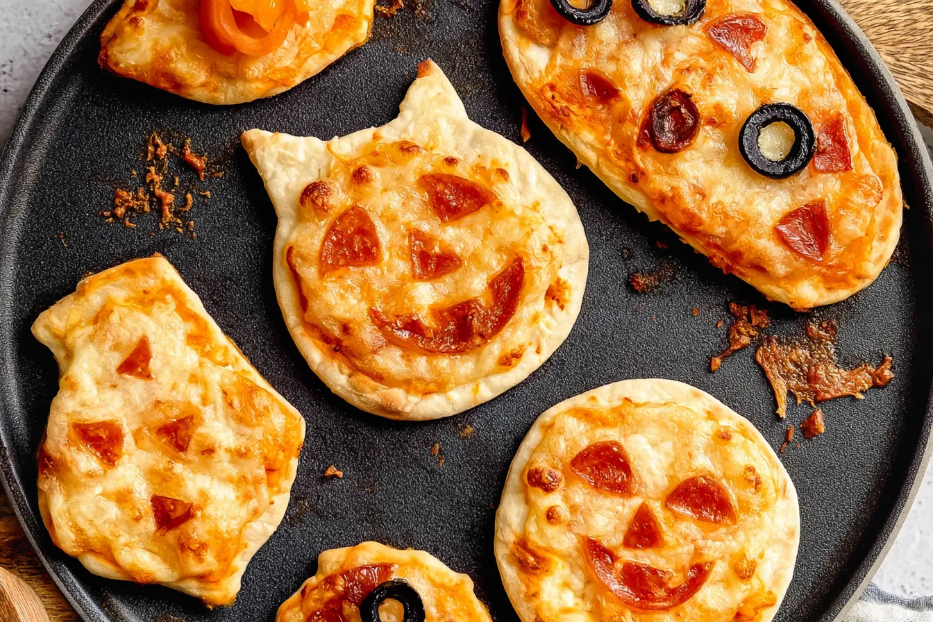 Easy Peasy Mini Halloween Pizza 