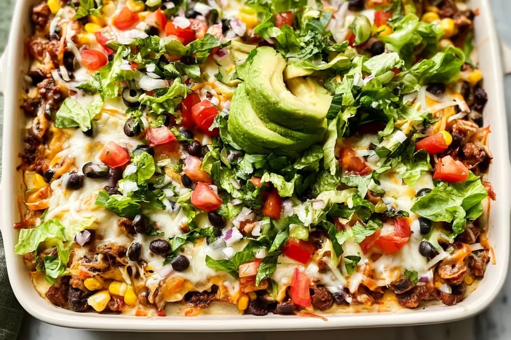 Delicious Easy Taco Casserole Fresh Out of the Oven