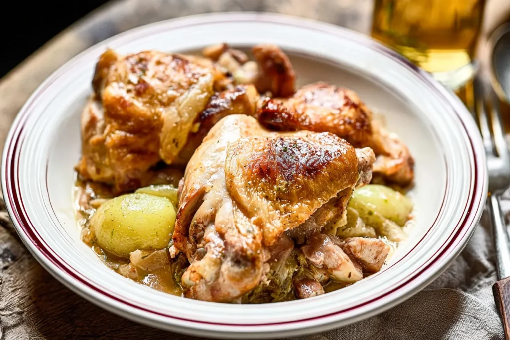 Delicious French Chicken Casserole a la Normande Ready to Serve