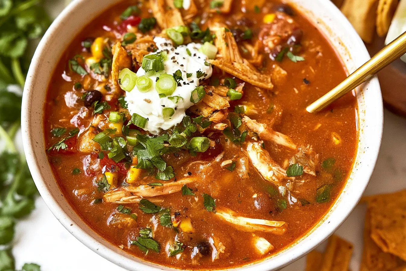 Gluten Free Chicken Tortilla Soup 