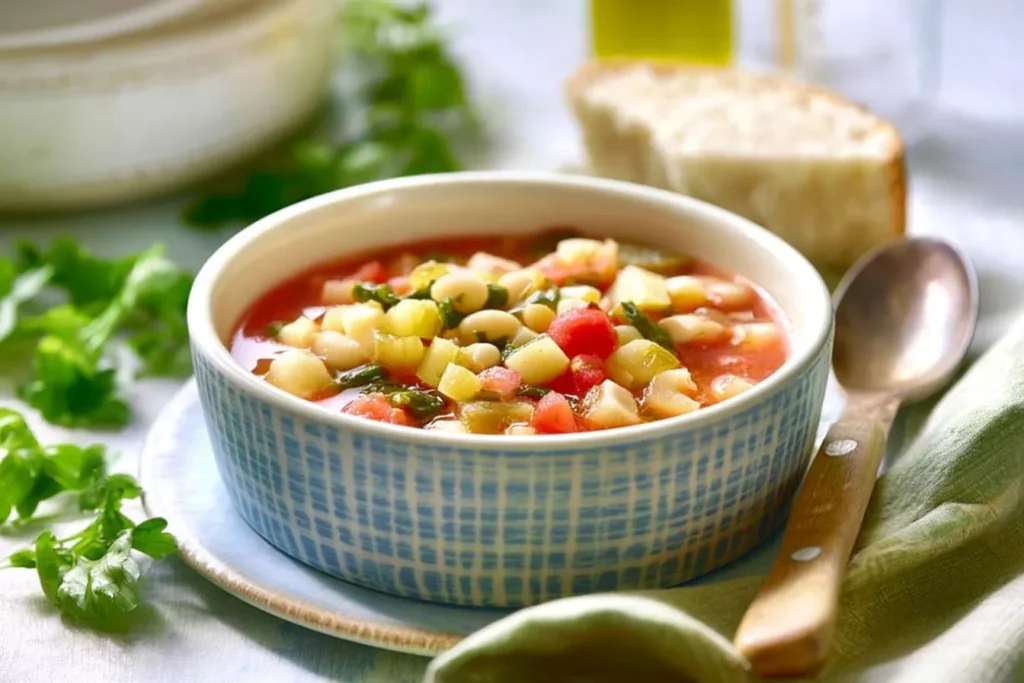 Gordon Ramsay Minestrone Soup in a Bowl