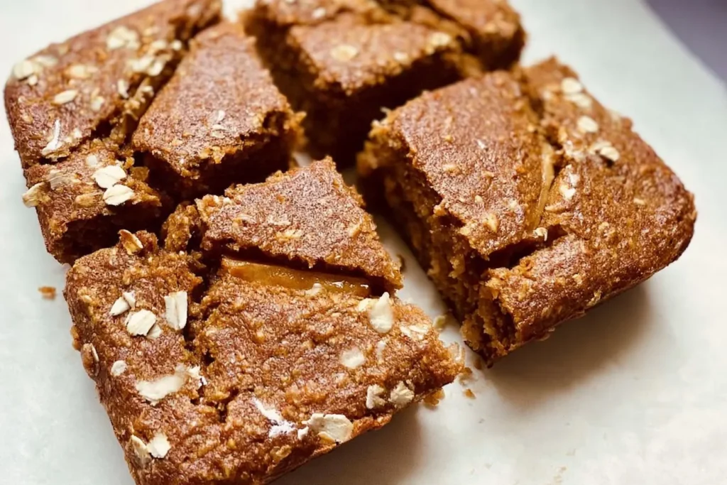 Healthy Breakfast Oatmeal Apple Cake (Flourless) Slice