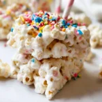 Colorful Homemade Funfetti Marshmallow Popcorn Treats