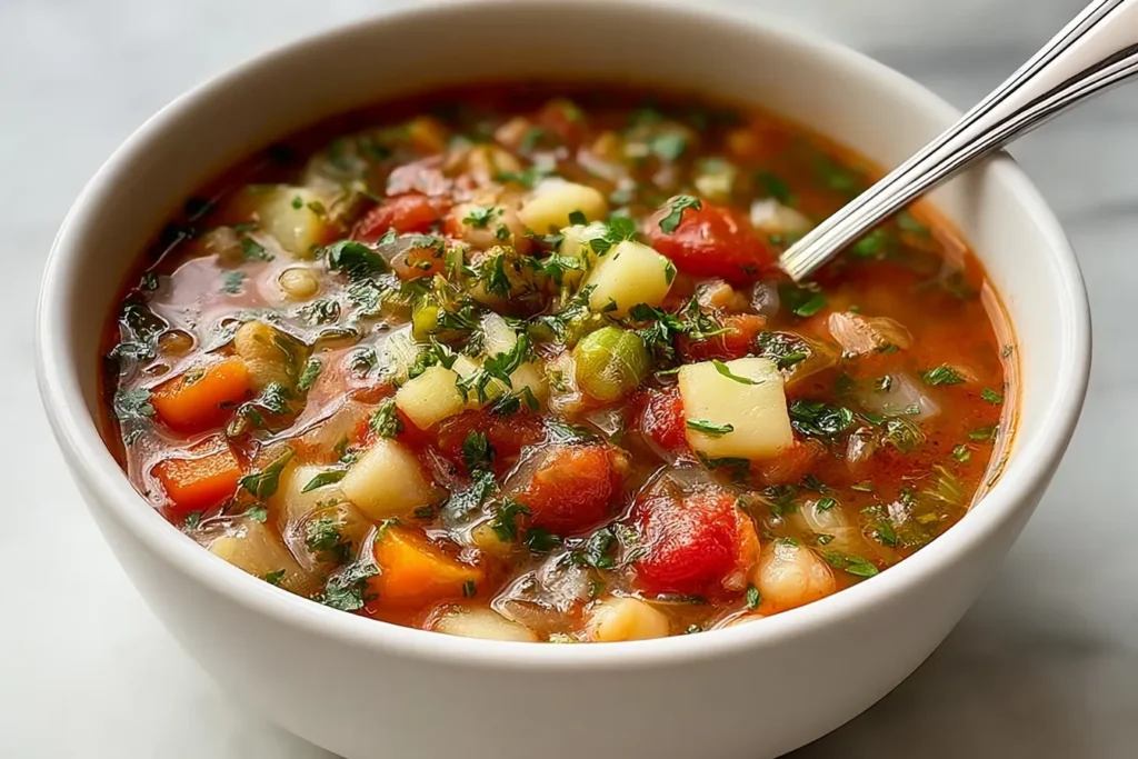 Delicious Italian Penicillin Soup in a Bowl
