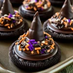 Oreo Witch Hat Cookies Ready for Halloween Fun