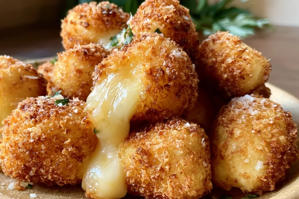 Crispy Parmesan Mozzarella Bites Air-Fried Perfection